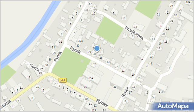 Krasnosielc, Rynek, 27, mapa Krasnosielc
