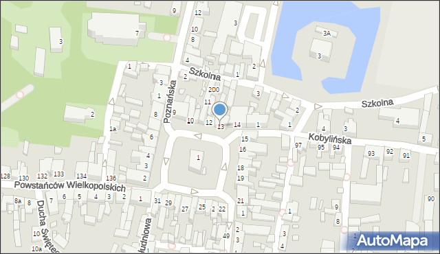 Krobia, Rynek, 13, mapa Krobia