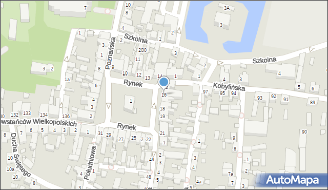 Krobia, Rynek, 16, mapa Krobia