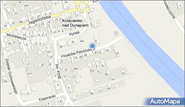 Krościenko nad Dunajcem, Rynek, 31, mapa Krościenko nad Dunajcem