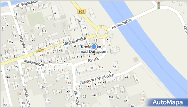Krościenko nad Dunajcem, Rynek, 4, mapa Krościenko nad Dunajcem