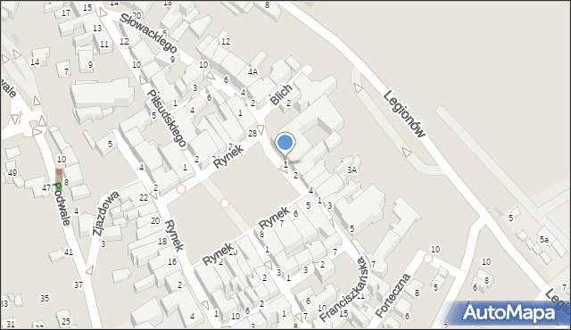 Krosno, Rynek, 1, mapa Krosna