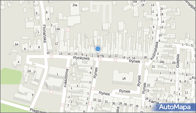 Krotoszyn, Rynek, 8, mapa Krotoszyna