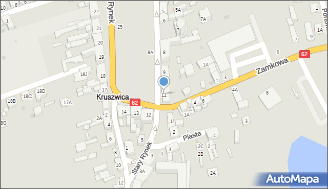 Kruszwica, Rynek, 11, mapa Kruszwica