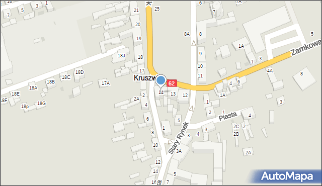 Kruszwica, Rynek, 14, mapa Kruszwica