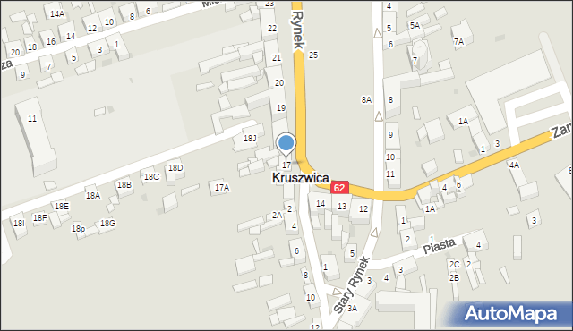 Kruszwica, Rynek, 17, mapa Kruszwica