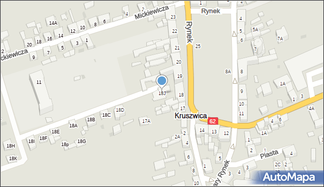 Kruszwica, Rynek, 18J, mapa Kruszwica