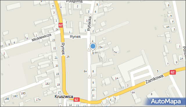 Kruszwica, Rynek, 6, mapa Kruszwica