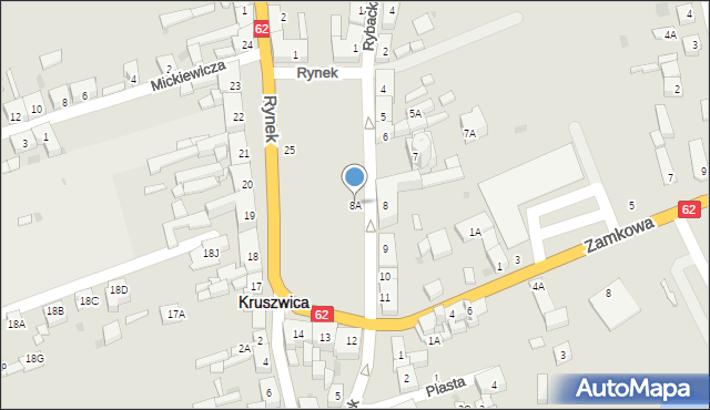 Kruszwica, Rynek, 8A, mapa Kruszwica