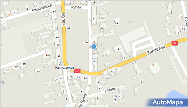 Kruszwica, Rynek, 9, mapa Kruszwica