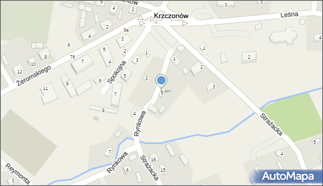 Krzczonów, Rynkowa, 3, mapa Krzczonów