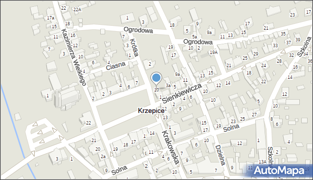 Krzepice, Rynek Powstańców 1863, 10, mapa Krzepice