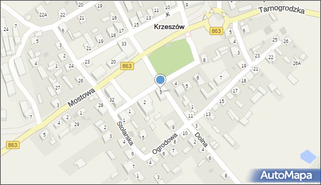 Krzeszów, Rynek, 3, mapa Krzeszów