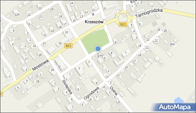 Krzeszów, Rynek, 4, mapa Krzeszów