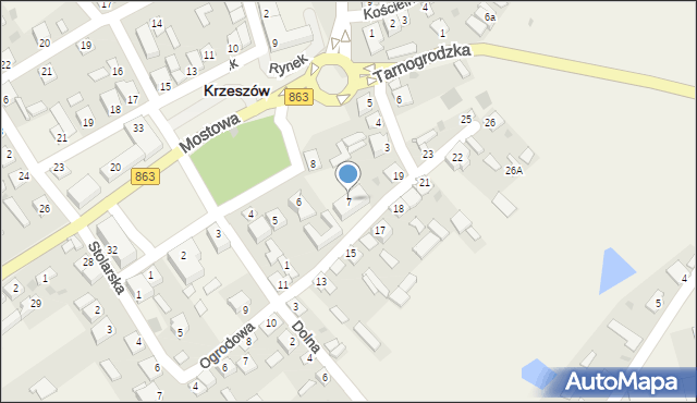 Krzeszów, Rynek, 7, mapa Krzeszów