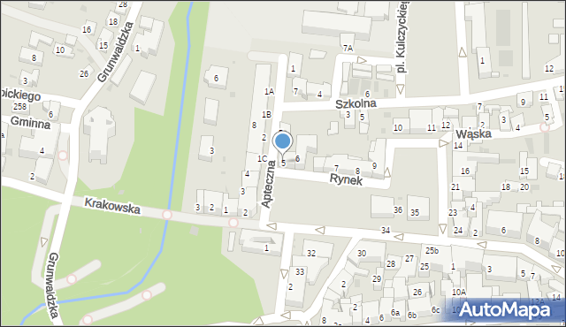 Krzeszowice, Rynek, 5, mapa Krzeszowice