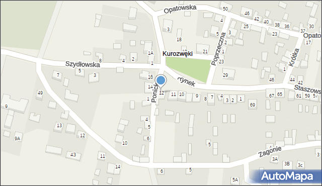 Kurozwęki, Rynek, 12, mapa Kurozwęki