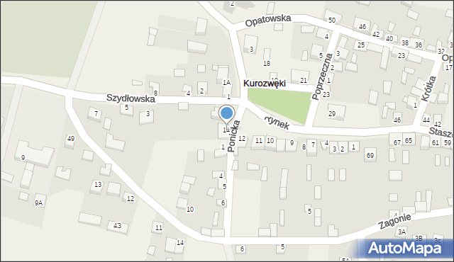 Kurozwęki, Rynek, 14, mapa Kurozwęki