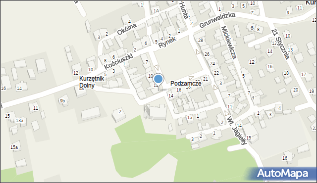 Kurzętnik, Rynek, 13, mapa Kurzętnik