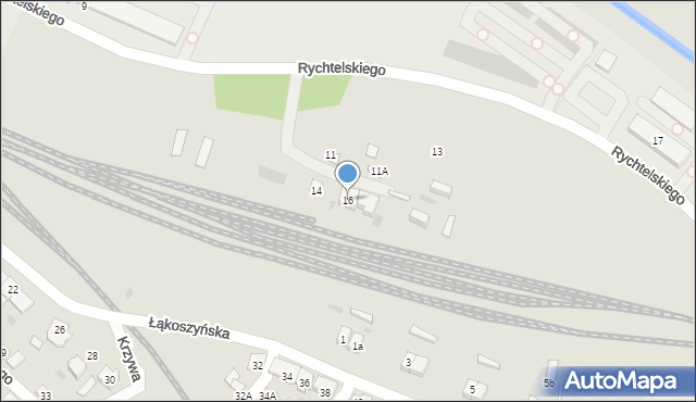 Kutno, Rychtelskiego, 16, mapa Kutno
