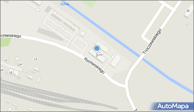 Kutno, Rychtelskiego, 17, mapa Kutno