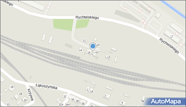 Kutno, Rychtelskiego, 18, mapa Kutno