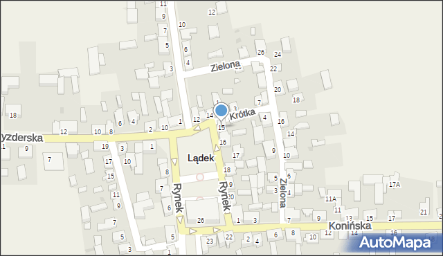 Lądek, Rynek, 15, mapa Lądek