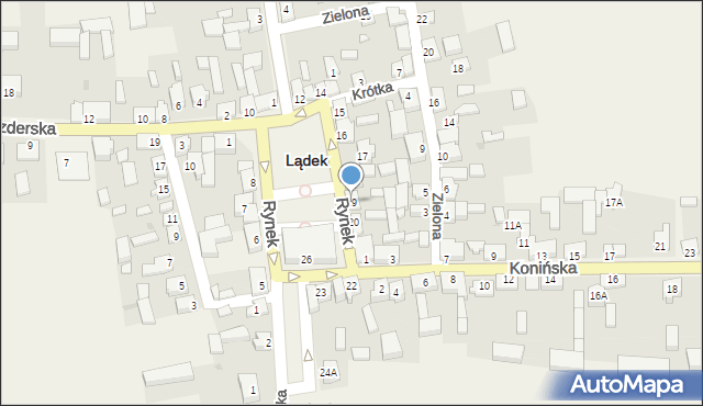 Lądek, Rynek, 19, mapa Lądek