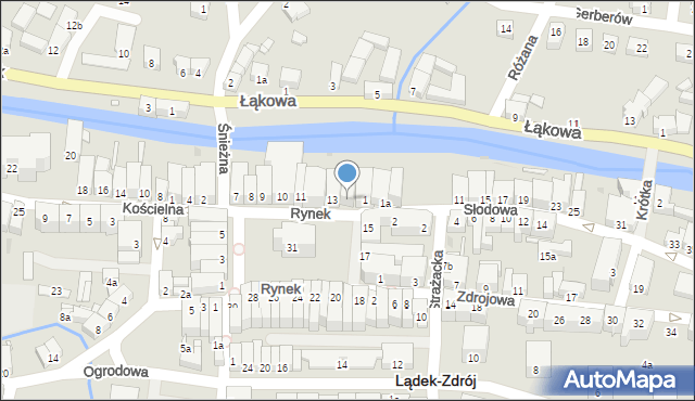 Lądek-Zdrój, Rynek, 14, mapa Lądek-Zdrój