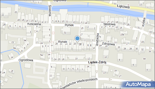 Lądek-Zdrój, Rynek, 19, mapa Lądek-Zdrój