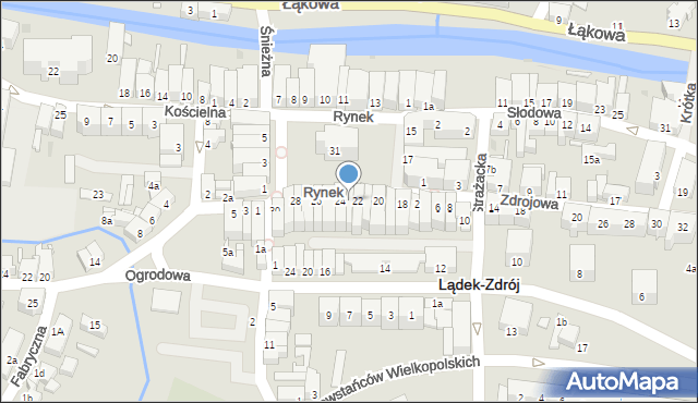 Lądek-Zdrój, Rynek, 23, mapa Lądek-Zdrój