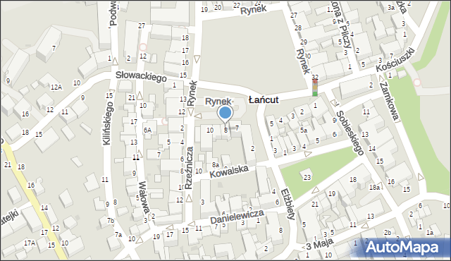 Łańcut, Rynek, 8, mapa Łańcut