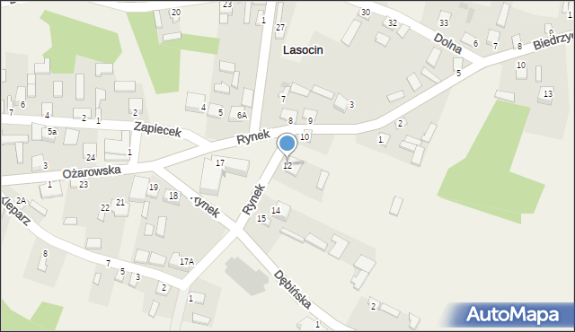 Lasocin, Rynek, 12, mapa Lasocin