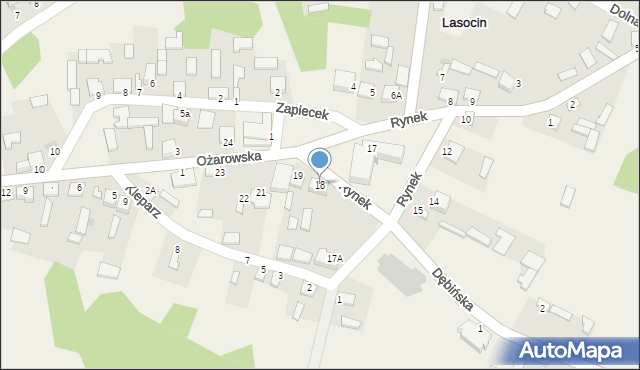 Lasocin, Rynek, 18, mapa Lasocin