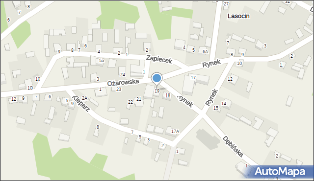 Lasocin, Rynek, 19, mapa Lasocin