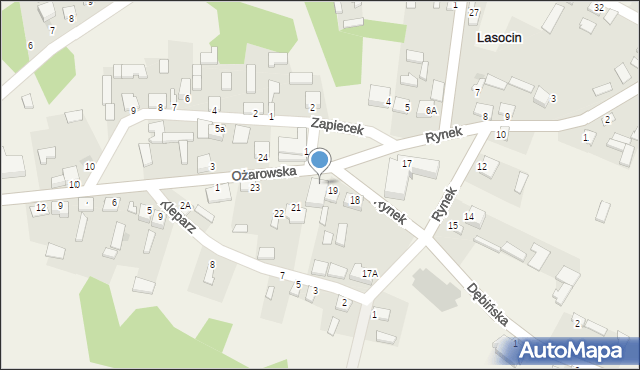 Lasocin, Rynek, 20, mapa Lasocin