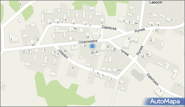 Lasocin, Rynek, 22, mapa Lasocin