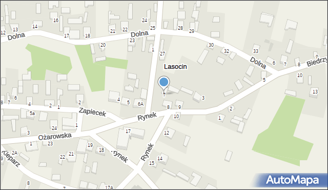 Lasocin, Rynek, 7, mapa Lasocin
