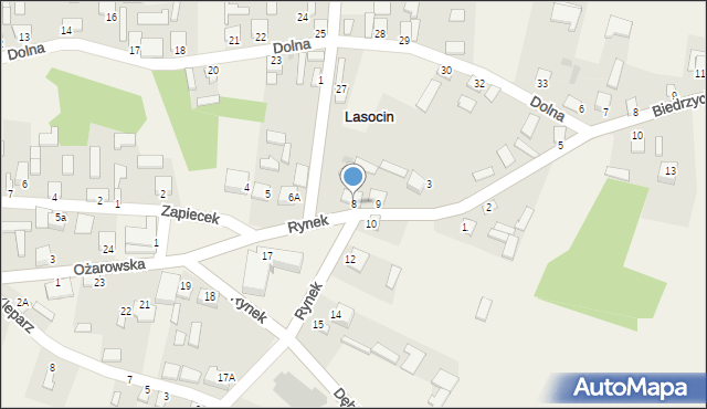 Lasocin, Rynek, 8, mapa Lasocin