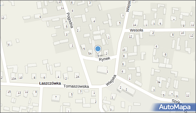 Łaszczówka, Rynek, 3, mapa Łaszczówka