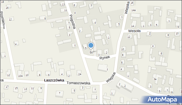 Łaszczówka, Rynek, 5A, mapa Łaszczówka