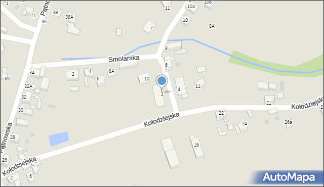 Legnica, Rymarska, 1, mapa Legnicy