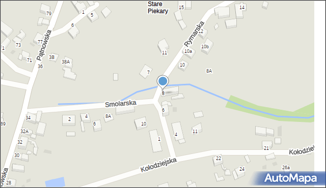 Legnica, Rymarska, 8, mapa Legnicy