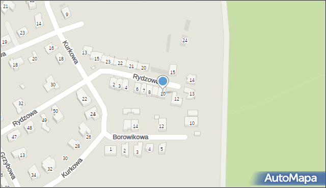 Leszno, Rydzowa, 10, mapa Leszno