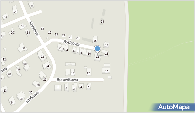 Leszno, Rydzowa, 12, mapa Leszno