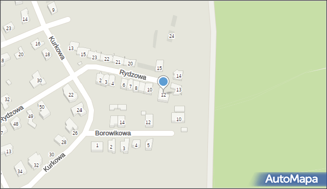 Leszno, Rydzowa, 12, mapa Leszno