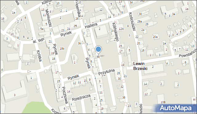 Lewin Brzeski, Rynek, 6c, mapa Lewin Brzeski