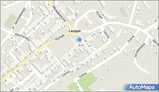 Leżajsk, Rynek, 27, mapa Leżajsk