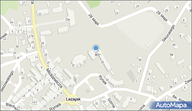 Leżajsk, Rynek, 36, mapa Leżajsk