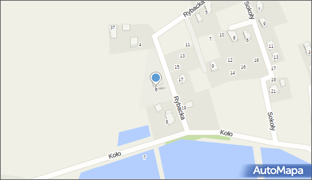 Ligota, Rybacka, 6, mapa Ligota